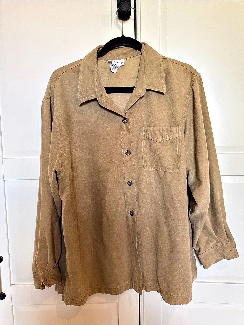 Alfred Dunner Petite Button Down Shirt Brown Size 16P